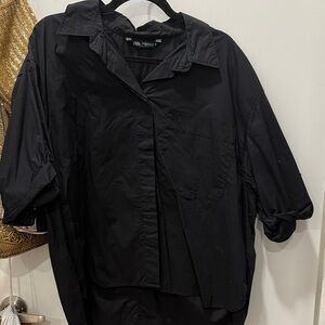 Zara Classic Black Collared Shirt